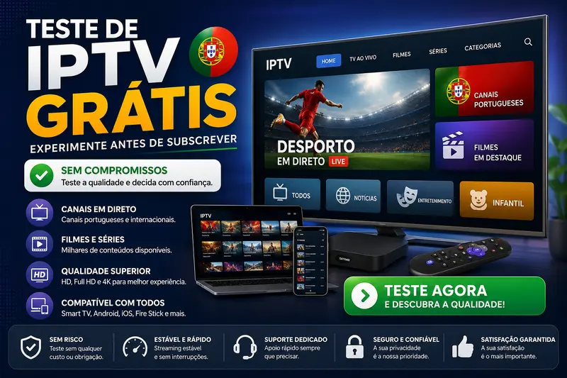 teste de IPTV grátis